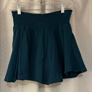 Karlie Teal Smocked Skort